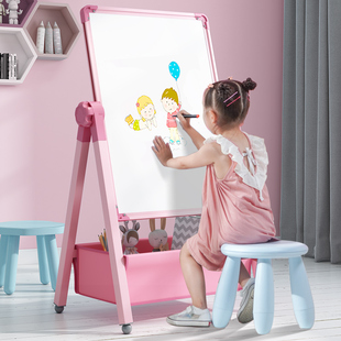 儿童画板宝宝磁性双面教学家用小黑板，支架式涂色涂鸦可擦写字白板