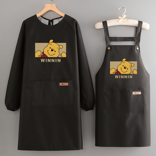 长袖围裙防水防油做饭厨房家用罩衣，韩版女围腰餐饮专用工作服定制
