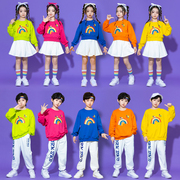 速发儿童啦啦队演出服中小学生运动会服装秋季糖果色长袖幼儿园表