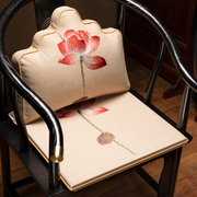 中式木椅屁垫官帽椅圈椅海绵垫餐椅坐垫新古典刺绣座垫套装可定制