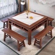 实木餐桌椅组合正方形明清仿古方桌家用桌子四方桌中式八仙桌实木