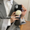 Mojito自制 ins高级感白玫瑰支架手机壳适用iPhone12硅胶13软壳14