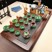 冰裂茶具套装全自动一体大茶盘电磁炉茶台实木家用办公室功夫茶海