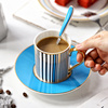 欧式描金骨瓷咖啡杯下午茶杯子陶瓷杯轻奢咖啡杯碟套装英式花茶杯