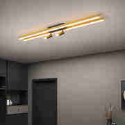 现代简约led吸顶灯管，长条形灯办公室j灯具带射灯客厅背景墙创