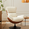 现代简约蛋壳单人沙发椅客厅家用懒人椅复古休闲设计师旋转沙发椅