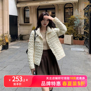 oktw短款轻薄羽绒服女2023冬季韩版宽松90白鸭绒(白鸭绒)时尚保暖外套