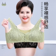 中老年妈妈前扣文胸内衣无痕聚拢收副乳大码蕾丝背心女胸罩纹胸