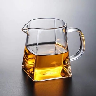 浅茗轩四方公杯加厚耐热玻璃公道杯分茶器玻璃茶海功夫茶具配件