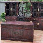 中式实木办公桌仿古家具套装组合榆木大班台老板桌办公室老板桌