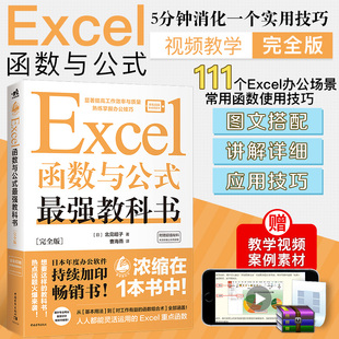 Excel函数与公式教科书 甄选50个函数111个办公场所常用的Excel函数操作技巧Excel函数公式办公效率表格自动化