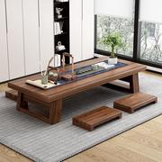 简约纯实木日式茶桌禅意阳台榻榻米茶几长条矮桌简易经济型长条桌