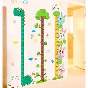 可移除墙贴儿童房客厅卡通宝宝，量身高尺，墙面装饰贴画动物身高贴纸