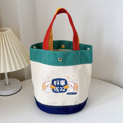 凯旋者手提袋饭盒帆布袋，加厚手拎女包，小包水桶手提包定制印刷logo