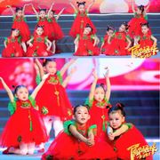 六一梦娃儿童蓬蓬裙演出服说唱中国红幼儿园喜庆灯笼舞蹈服装纱裙