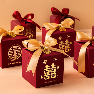 糖盒结婚专用喜糖盒子网红中式纸盒喜糖袋伴手礼婚礼镂空糖果礼盒