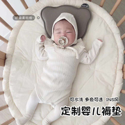 婴儿棉褥垫圆椭圆床褥子宝宝，垫被纯棉新生宝宝棉床垫水洗床铺