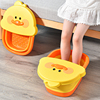 儿童泡脚桶折叠洗脚桶便携式洗脚神器家用足浴盆带盖保温洗脚盆桶