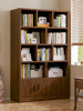 实木书架置物架落地简易柜子靠墙客厅多层储物柜学生收纳家用书柜