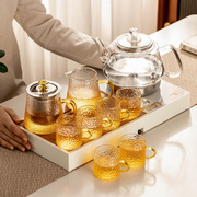 茶具套装家用小型全自动上水电磁炉，大功率一体茶盘功夫茶玻璃茶壶
