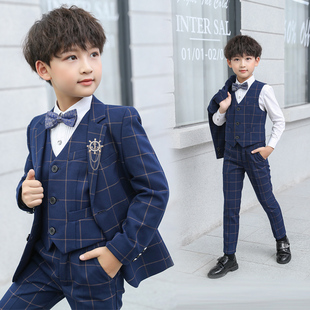儿童西装套装小花童男孩，钢琴演出主持人周岁，礼服帅气外套男童西服