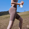 dcw高弹运动五分裤女紧身显瘦性感瑜伽中裤跑步训练普拉提健身裤