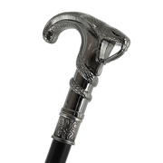 2023意大利英国绅士手杖银色蛇头，权杖文明棍，拐杖老人徒步防滑金属