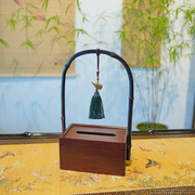 竹制纸巾盒客厅家用新中式创意提抽纸盒轻奢复古茶室