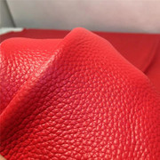 红色荔枝纹皮料头层牛皮箱包鞋靴沙发座椅软包真皮手工DIY1.4mm软