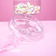 玻璃糖果罐带盖欧式水晶糖盒家用结婚糖果盒子透明盒可.爱玻璃糖