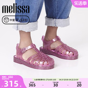 Melissa梅丽莎时尚编织儿童果冻罗马包头凉鞋33521