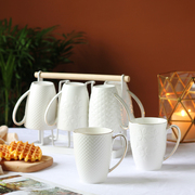 杯子一套家用套装客厅北欧茶杯，具可爱陶瓷水杯，简约创意6个配茶壶