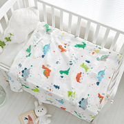 新生婴儿浴巾宝宝两层纱布毛巾被纯棉儿童单层纱巾，竹棉薄盖毯包巾
