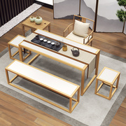 实木茶桌椅组合新中式功夫禅意，中式洽谈现代简约办公室泡茶桌茶台