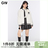 gw大码女装皮毛一体棒球服外套，2022冬季皮草，胖mm显瘦百搭上衣