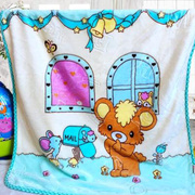 婴儿毛毯新生儿卡通儿童毯小毛毯超柔云毯婴儿抱毯幼儿园毛毯盖毯