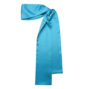 gleerainbow宝石蓝高饱和(高饱和)度真丝，细格纹质感秋冬围巾丝巾