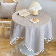 雪尼尔桌布轻奢高级感圆形长方形茶几电视柜餐桌布，防尘桌子垫盖巾