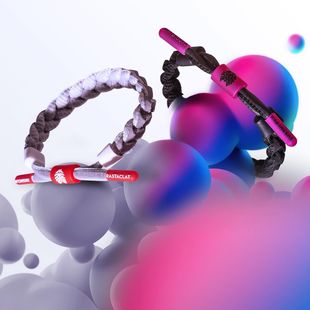 RASTACLAT 经典3M黑色灰色全息反光彩虹渐变情侣欧美潮牌鞋带手链