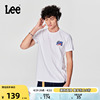 Lee24春夏标准版型篮球元素印花男圆领短袖T恤休闲潮流