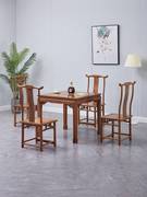 鸡翅木餐桌红木八仙桌实木，正方形餐桌椅组合仿古中式四方桌棋