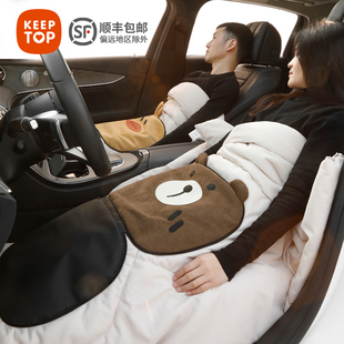 汽车抱枕被子两用车载高档卡通加厚二合一腰靠多功能，空调被可折叠