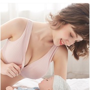 ea16哺乳文胸背心式聚拢防下垂喂奶孕妇，内衣怀孕期中母乳胸罩薄