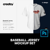 潮流运动休闲短袖棒球服T恤服装设计贴图ps样机素材展示效果模板