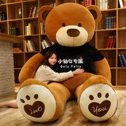 超大泰迪熊熊娃娃送女朋友，陪睡抱枕刻字抱抱熊猫公仔送男生毛绒玩