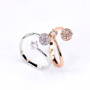 珍珠戒指女ins潮小众设计食指戒时尚闪钻网红指环韩版冷淡风手饰