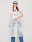 CRANK 2023夏季蕾丝外搭连衣裙透视韩国小众设计师品牌