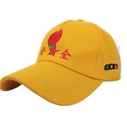 学生黄帽小子幼儿园纯棉红绿灯儿童安全刺绣鸭舌棒球帽过遮阳帽