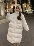 冬季2020韩版宽松中长款过膝立领面包服外套加厚棉衣棉服女装