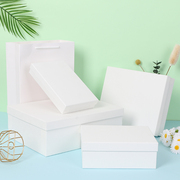 盒白色ins风简约伴手礼盒丝巾衣服包装盒生日礼物盒空盒定制